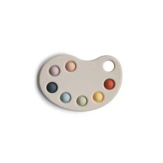Jouet De Dentition À Pression Palette De Peinture Multicouleurs – Mushie Beige