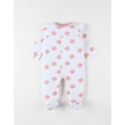 Pyjama 1 Pièce Tournesol En Jersey Écru/corail Rose