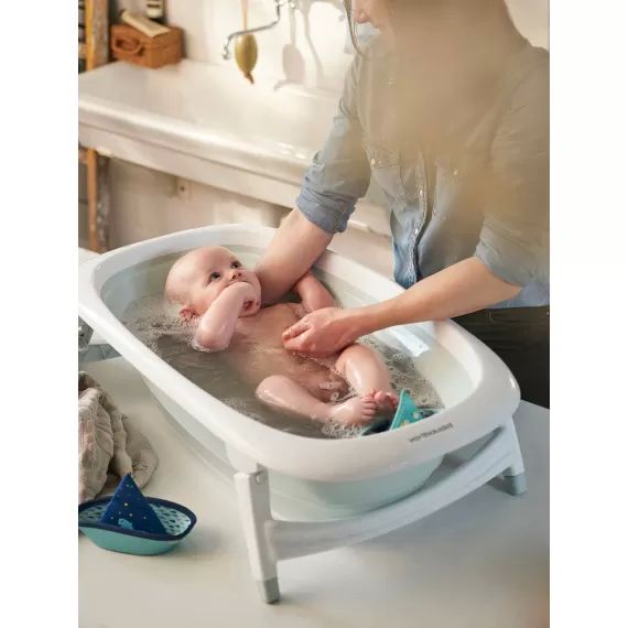 Baignoire pliable Easytub VERTBAUDET bleu imprimé