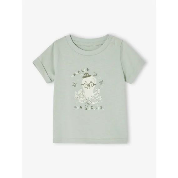 T-shirt mini totem bébé manches courtes vert d&rsquo;eau