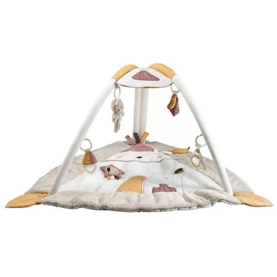 Tapis d&rsquo;éveil Tipi bébé 77x77cm en polyester beige beige