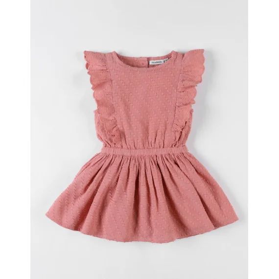 Robe Cérémonie À Volants Rose