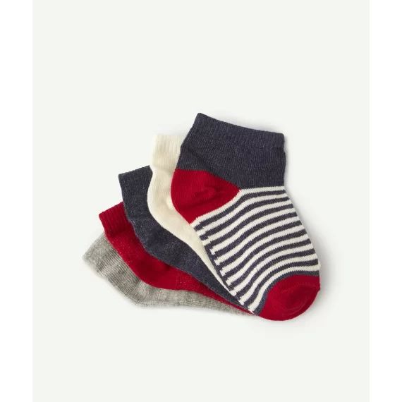 Lot de 5 chaussettes colorées et rayées bébé garçon –  – Soldes