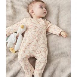 Dors bien bébé en fibres recyclées rose imprimé fruits