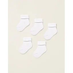Pack 5 Paires De Chaussettes Avec Revers Blanc
