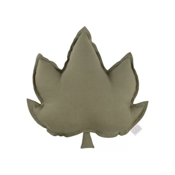 Coussin feuille d&rsquo;érable olive Pure nature (43 cm)