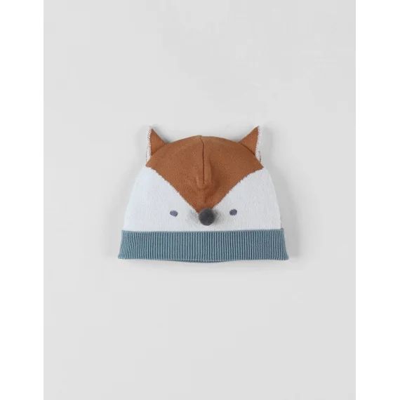 Bonnet En Tricot Renard Bleu