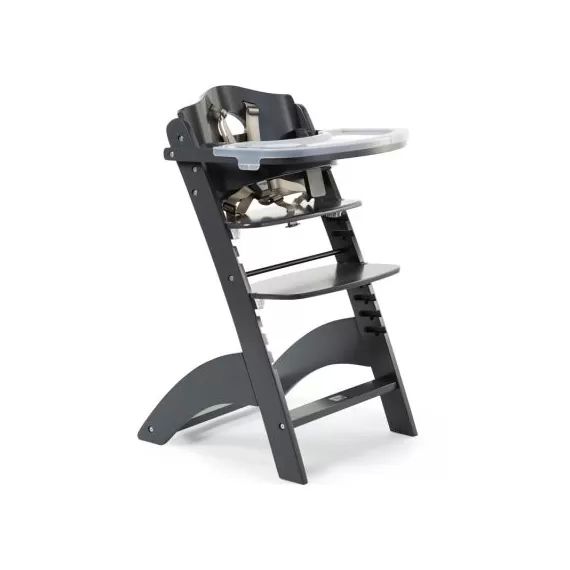 Chaise haute évolutive en bois Lambda 3 anthracite