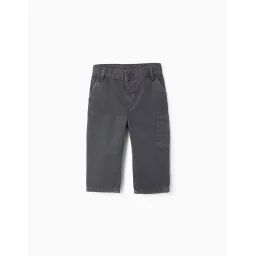 Pantalon Cargo En Coton Gris Foncé