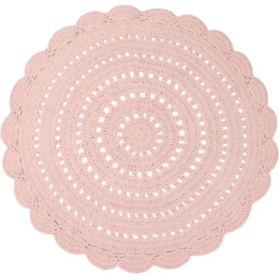 Tapis rond Alma rose nude (120 cm)