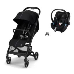 Poussette Cybex Beezy – Moon Black + Coque Auto Aton 5 – Deep Black (2022)