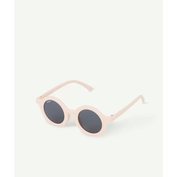 Lunettes de soleil rose bébé fille en plastique recyclé de forme ronde –  – Soldes