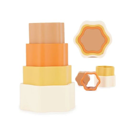 Pyramide À Empiler En Silicone Fleur Chocolate Bliss