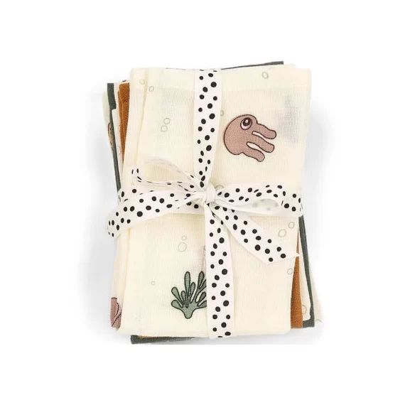 Lot de 5 débarbouillettes en tissu See friends Multicolore (30 x 30 cm)