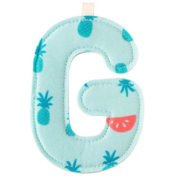 Lettre en tissu à suspendre G (9,5 cm)