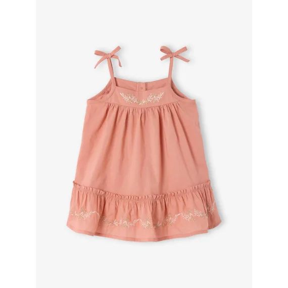 Robe brodée bébé rose