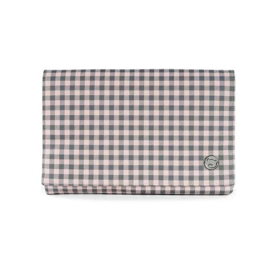 Tapis à langer Together Vichy rose et gris
