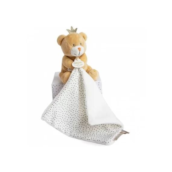 Coffret doudou Ours petit roi Poudre de Perlidoudou (10 cm)