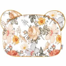 Oreiller Coussin Plat Réversible Blanc Imprimé Floral