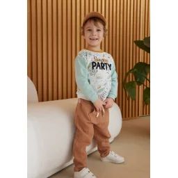 Pantalon Bébé En Gaze De Coton Petit Envahisseur Marron