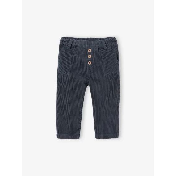 Pantalon bébé velours côtelé anthracite
