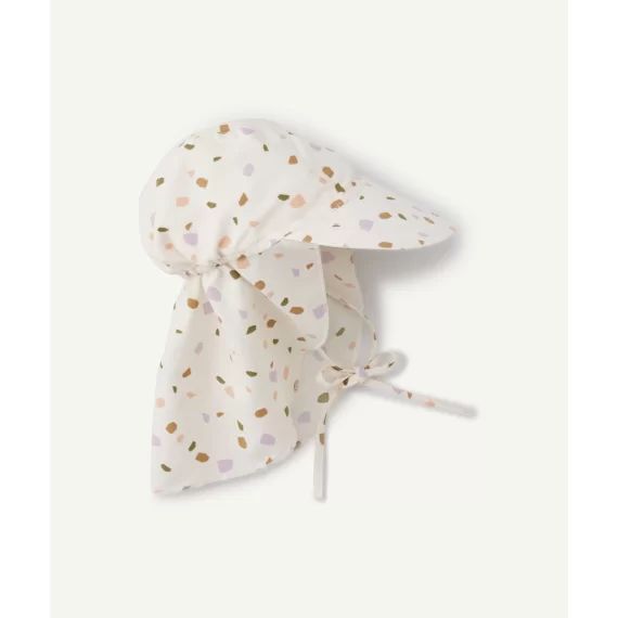 Casquette protège nuque blanc cassé et multicolore –  – Soldes