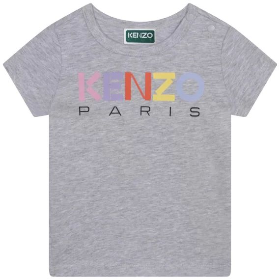 T-shirt en coton chiné Fille Gris
