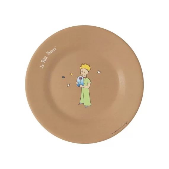 Assiette à dessert Le Petit Prince marron