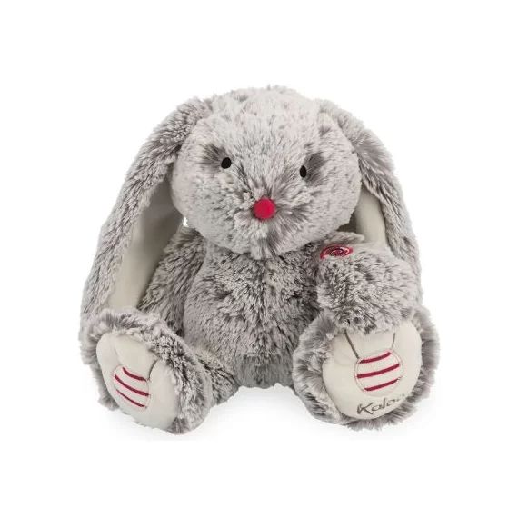 Peluche musicale lapin gris prestige Leo (31 cm)