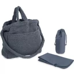 Sac à langer Teddy storm grey gris