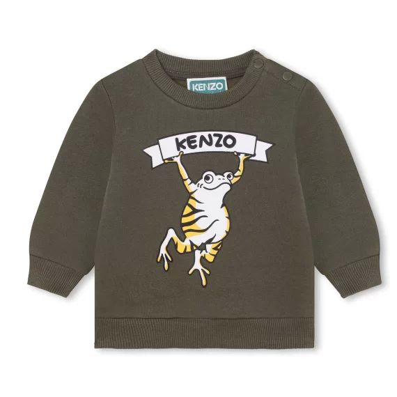 Sweat-shirt en molleton gratté Garçon Vert