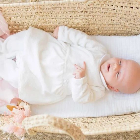 Pyjama bébé – TROIS KILOS SEPT blanc
