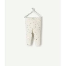 Legging bébé écru et imprimé avec fleurs –  – Soldes