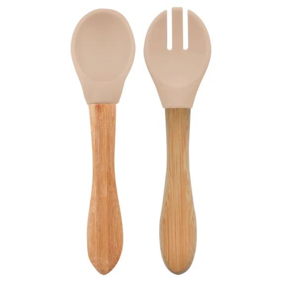 Set De Couverts Bébé Fourchette Et Cuillère Nude