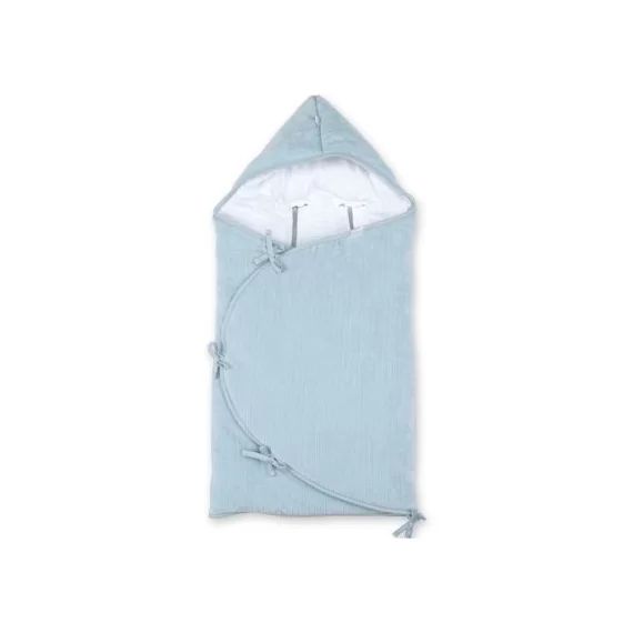 Nid d&rsquo;ange passe sangle doublé Mini Nest Velvet bleu gris breeze