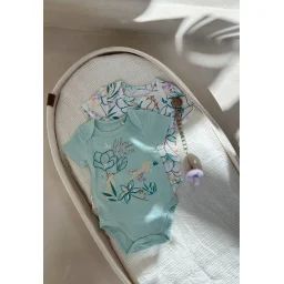 Lot De 2 Bodies Bébé Manches Courtes Patroika Vert