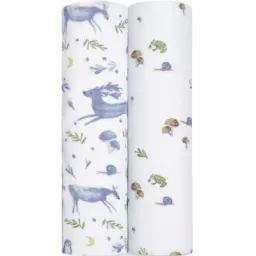 Lot de 2 maxi-langes en coton bio Outdoors (120 x 120 cm)