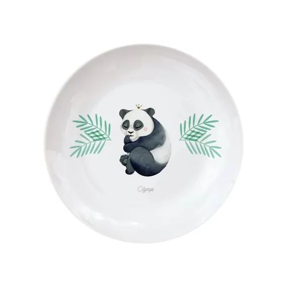 Assiette en porcelaine Panda (personnalisable)