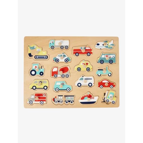 Puzzle des véhicules en bois FSC® multicolore