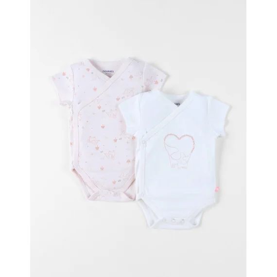 Set De 2 Bodys Coton Rose