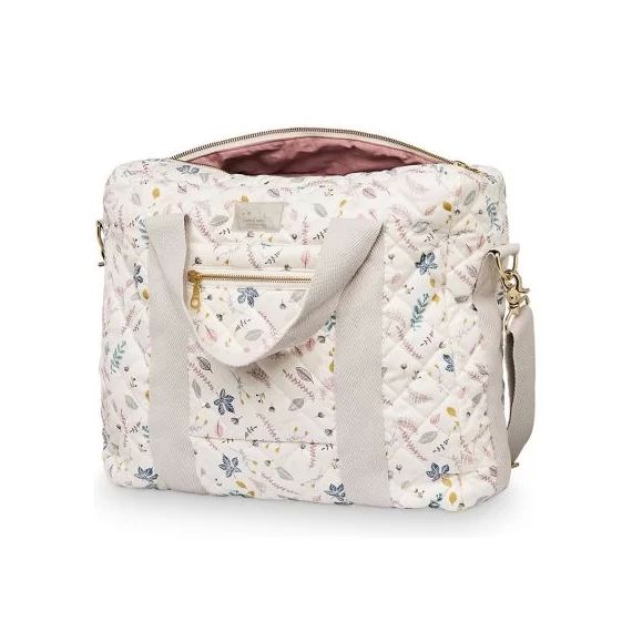 Sac à langer à anses Pressed Leaves rose