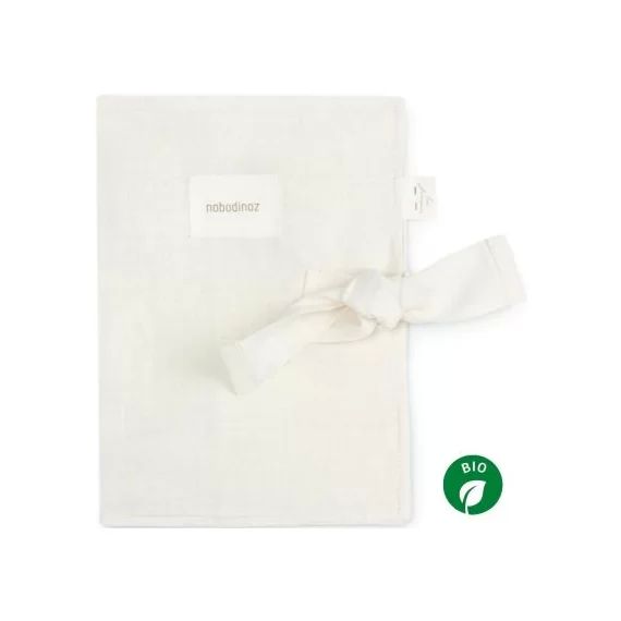 Protège carnet de santé Lin français off white