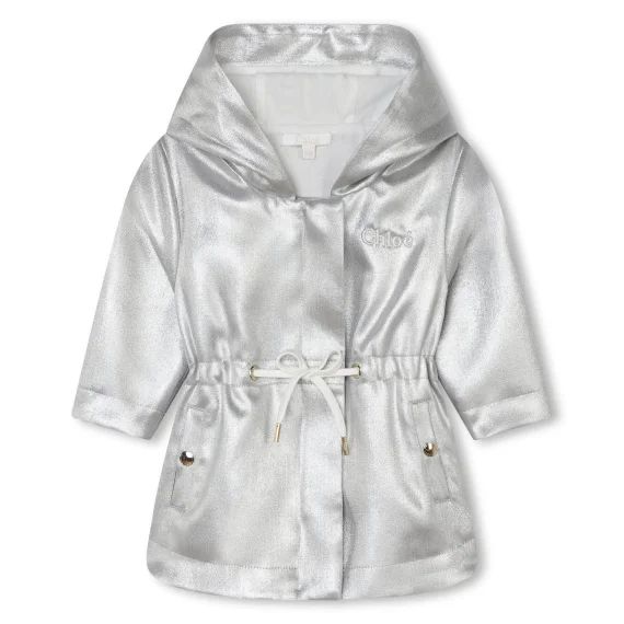 Coupe-vent brodé étoiles Fille Argent