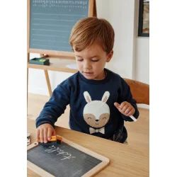 Sweat-shirt Bébé En Molleton Gribouille Bleu