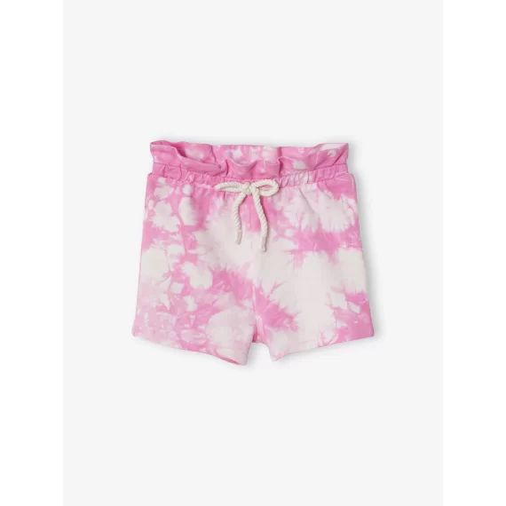 Short tie and dye bébé en molleton rose