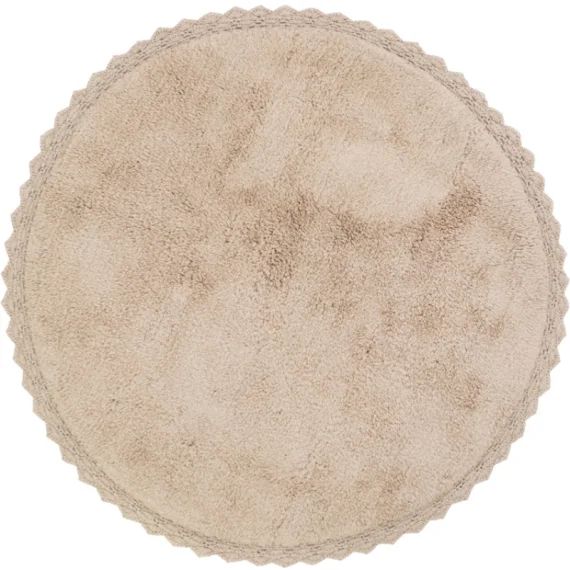 Tapis rond Perla nude (110 cm)