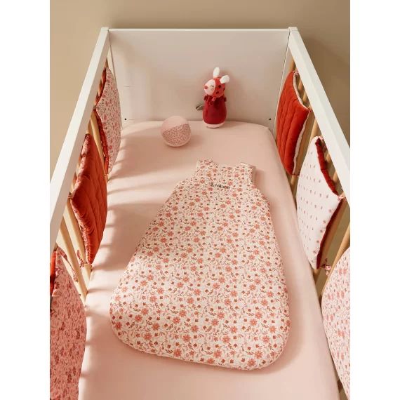 Tour de lit/tour de parc modulable HAPPY BOHEME rose imprimé