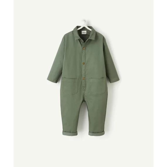 Combinaison bébé garçon kaki worker pressionnée –  – Soldes