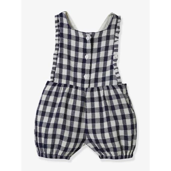 Salopette Bébé vichy CYRILLYS carreaux marine