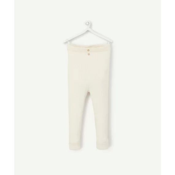 Legging côtelé écru bébé fille –  – Soldes